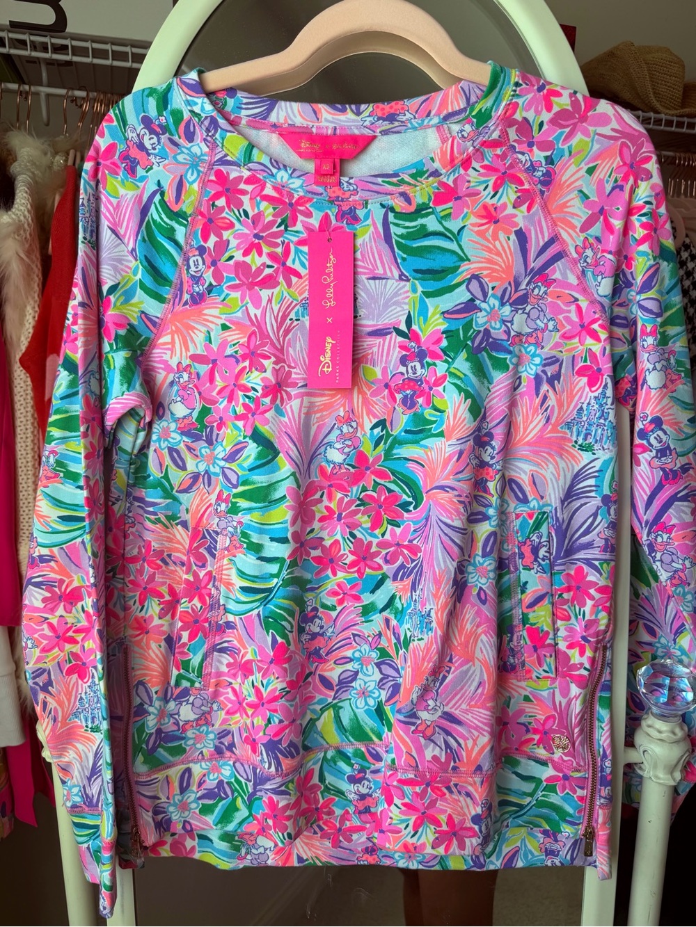 Lilly Pulitzer Disney  Tropical Floral Pullover Beachcomber